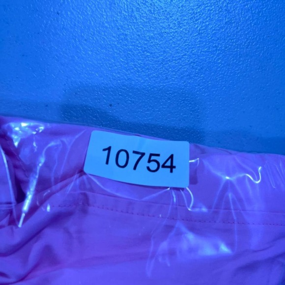 NWT Shein Cropped Shirt Full Zip Long Sleeve Collared Pink Barbie Y2K - Picture 7 of 7